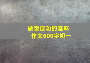 做饭成功的滋味作文600字初一