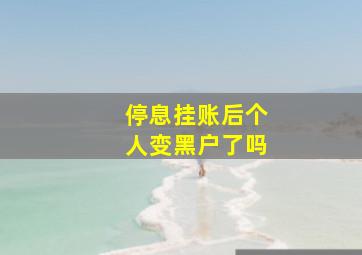 停息挂账后个人变黑户了吗