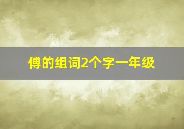 傅的组词2个字一年级