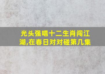 光头强唱十二生肖闯江湖,在春日对对碰第几集