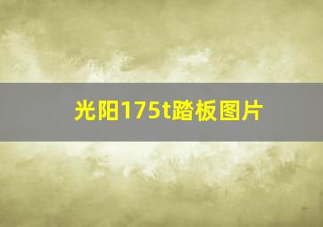 光阳175t踏板图片