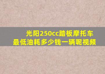 光阳250cc踏板摩托车最低油耗多少钱一辆呢视频