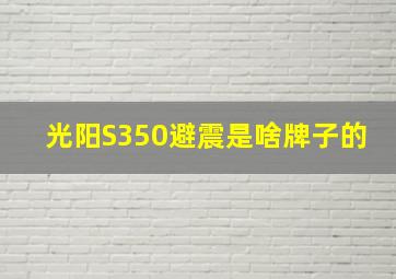 光阳S350避震是啥牌子的