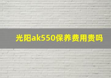 光阳ak550保养费用贵吗