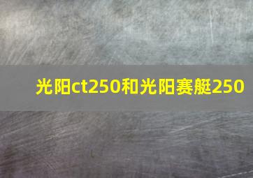 光阳ct250和光阳赛艇250