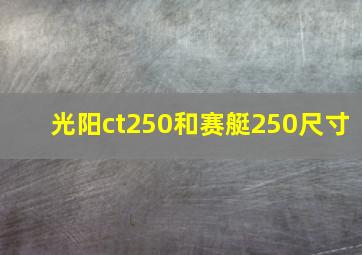 光阳ct250和赛艇250尺寸