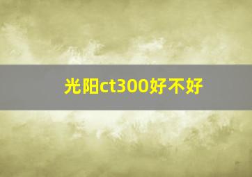 光阳ct300好不好