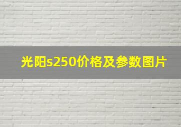 光阳s250价格及参数图片