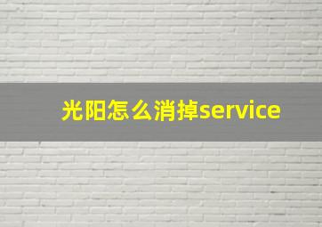 光阳怎么消掉service