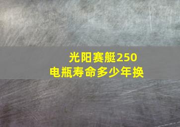 光阳赛艇250电瓶寿命多少年换