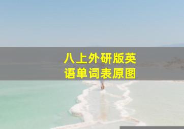 八上外研版英语单词表原图