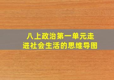 八上政治第一单元走进社会生活的思维导图