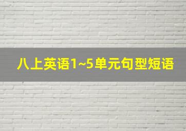 八上英语1~5单元句型短语