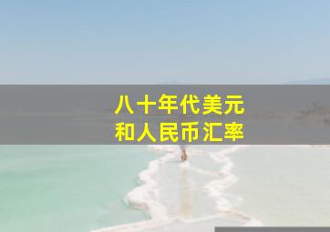 八十年代美元和人民币汇率