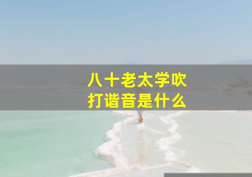 八十老太学吹打谐音是什么