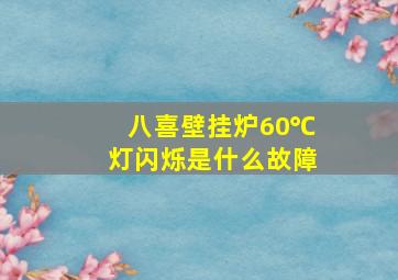 八喜壁挂炉60℃灯闪烁是什么故障