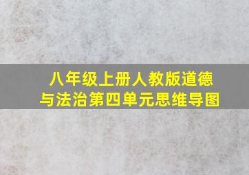 八年级上册人教版道德与法治第四单元思维导图