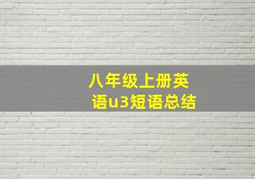 八年级上册英语u3短语总结