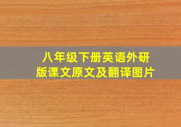 八年级下册英语外研版课文原文及翻译图片