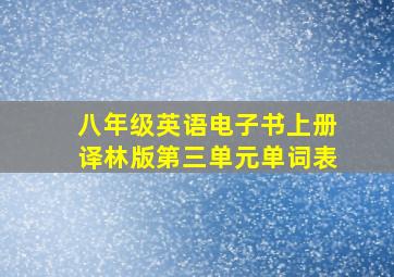 八年级英语电子书上册译林版第三单元单词表