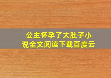 公主怀孕了大肚子小说全文阅读下载百度云