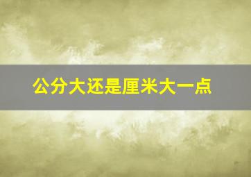 公分大还是厘米大一点