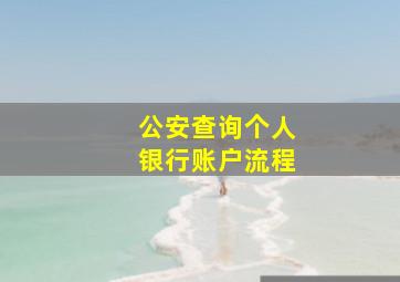 公安查询个人银行账户流程