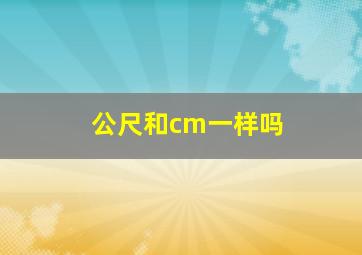 公尺和cm一样吗