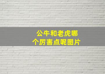 公牛和老虎哪个厉害点呢图片