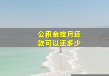 公积金按月还款可以还多少