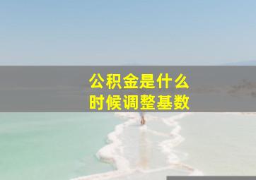 公积金是什么时候调整基数