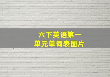 六下英语第一单元单词表图片