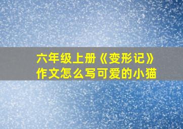 六年级上册《变形记》作文怎么写可爱的小猫