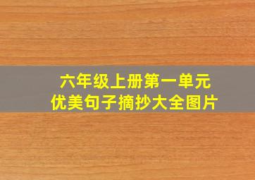 六年级上册第一单元优美句子摘抄大全图片