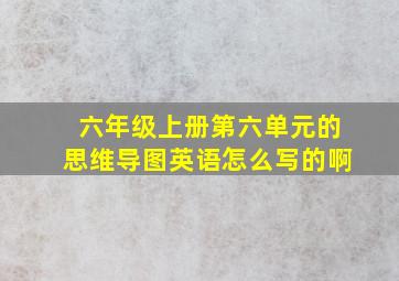 六年级上册第六单元的思维导图英语怎么写的啊