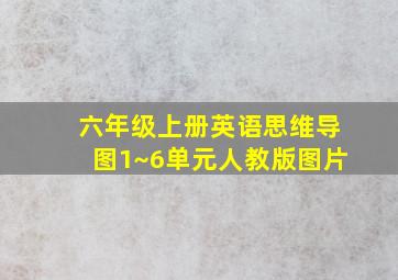 六年级上册英语思维导图1~6单元人教版图片