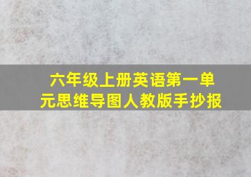 六年级上册英语第一单元思维导图人教版手抄报