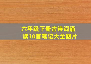 六年级下册古诗词诵读10首笔记大全图片