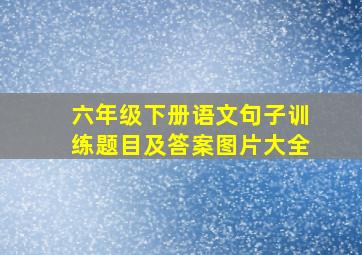 六年级下册语文句子训练题目及答案图片大全