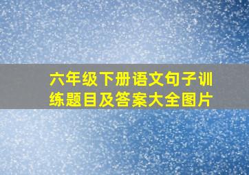 六年级下册语文句子训练题目及答案大全图片