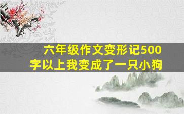 六年级作文变形记500字以上我变成了一只小狗