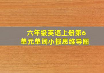 六年级英语上册第6单元单词小报思维导图