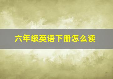 六年级英语下册怎么读