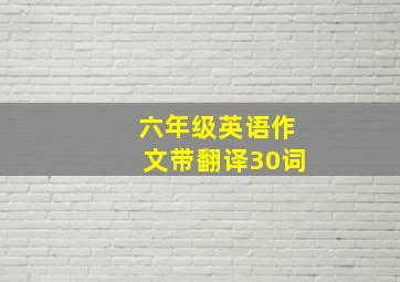 六年级英语作文带翻译30词