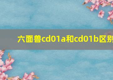 六面兽cd01a和cd01b区别