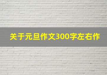 关于元旦作文300字左右作