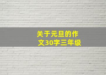 关于元旦的作文30字三年级