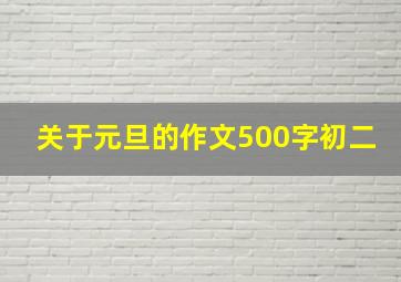 关于元旦的作文500字初二