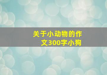 关于小动物的作文300字小狗