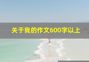 关于我的作文600字以上